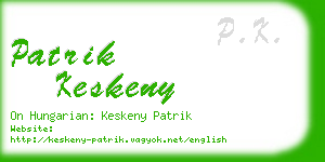 patrik keskeny business card